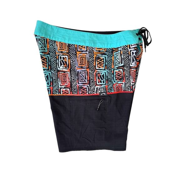 Billabong Mens 32 Boardshorts Swim Surf Fifty50 Recycled Airlite 90s Geo Print - Picture 4 of 7